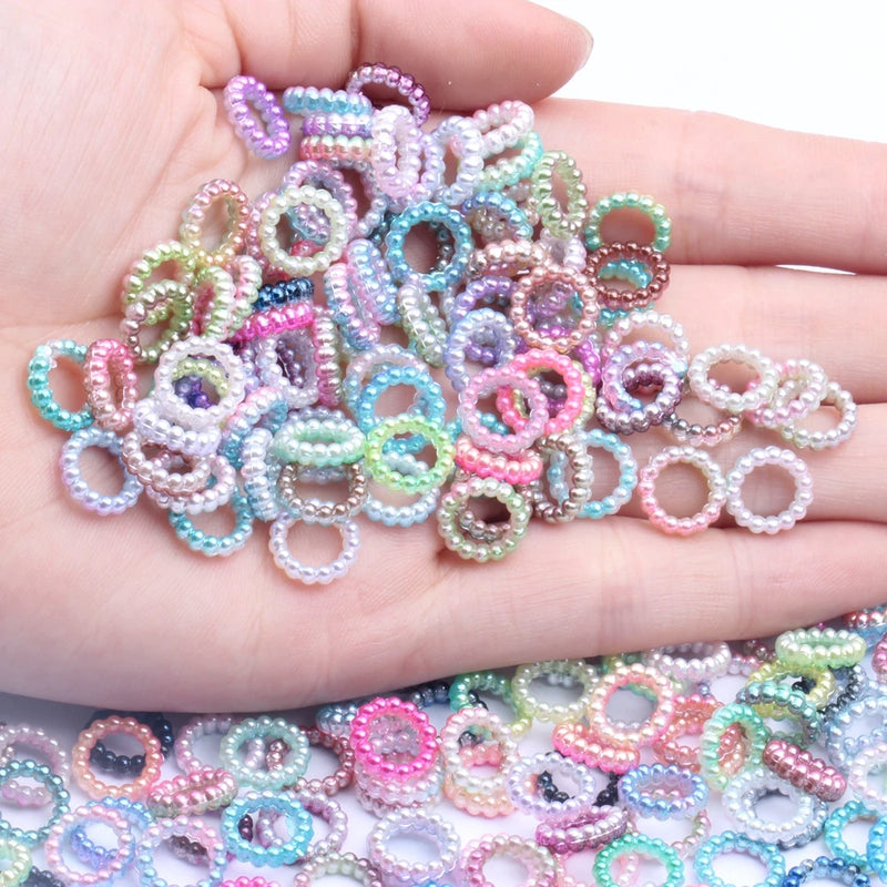 Rainbow Circle Resin Rhinestones 10mm 1000pcs DIY Craft Jewelry Wedding Decor