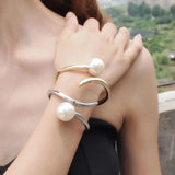 Metal Geometry Cuff Bangles Statement Jewelry Gift