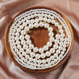 Pearl Choker Necklace White Big Round Pearl Wedding Beaded Necklaces Women Charm