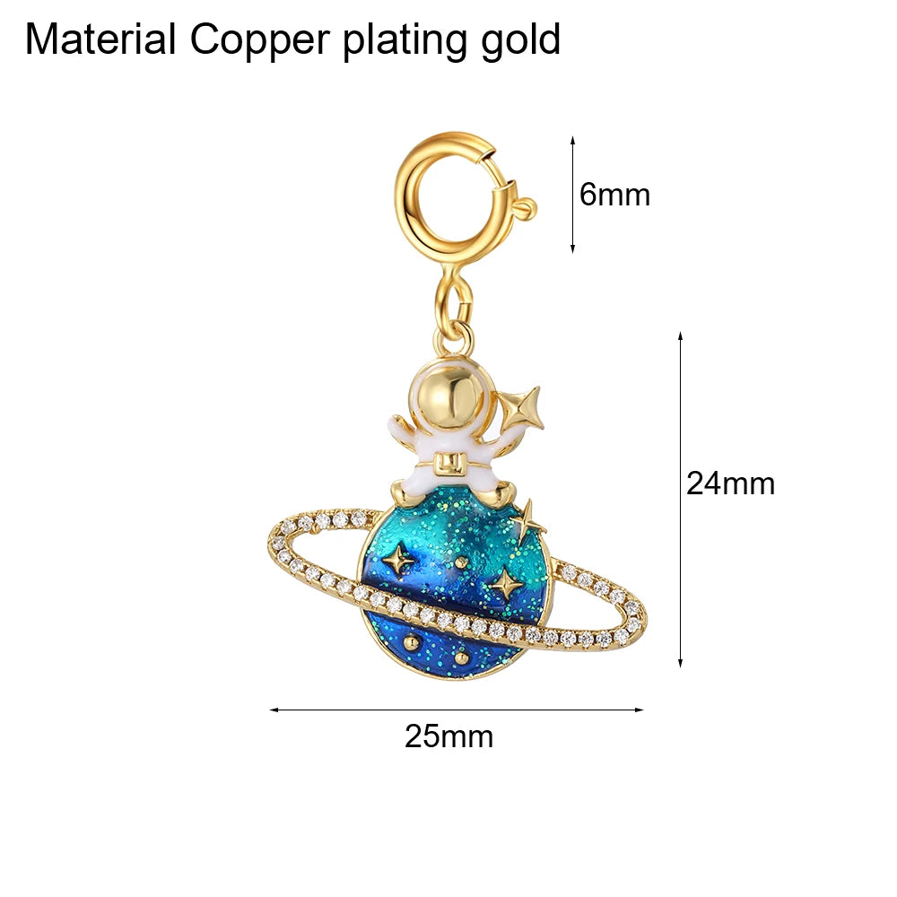 Heart Clouds Zircon Pendant Necklace DIY Charms