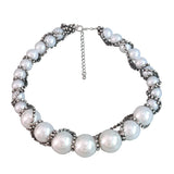 Acrylic Crystal Pearl Necklace Exaggerated Hip-hop Jewelry