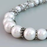 Acrylic Crystal Pearl Necklace Exaggerated Hip-hop Jewelry