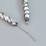 Acrylic Crystal Pearl Necklace Exaggerated Hip-hop Jewelry