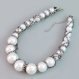 Acrylic Crystal Pearl Necklace Exaggerated Hip-hop Jewelry