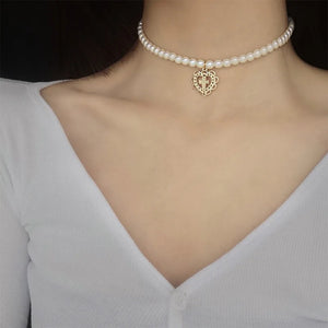 Pearl Short Necklace Multilayer Party Accessories Romantic Timeless C1421