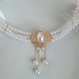 Pearl Short Necklace Multilayer Party Accessories Romantic Timeless C1421
