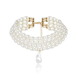 Pearl Short Necklace Multilayer Party Accessories Romantic Timeless C1421