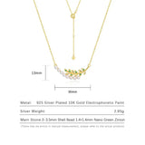 Pearl Smile 925 Sterling Silver Necklace Shell Bead Peas Leaf Women Necklace