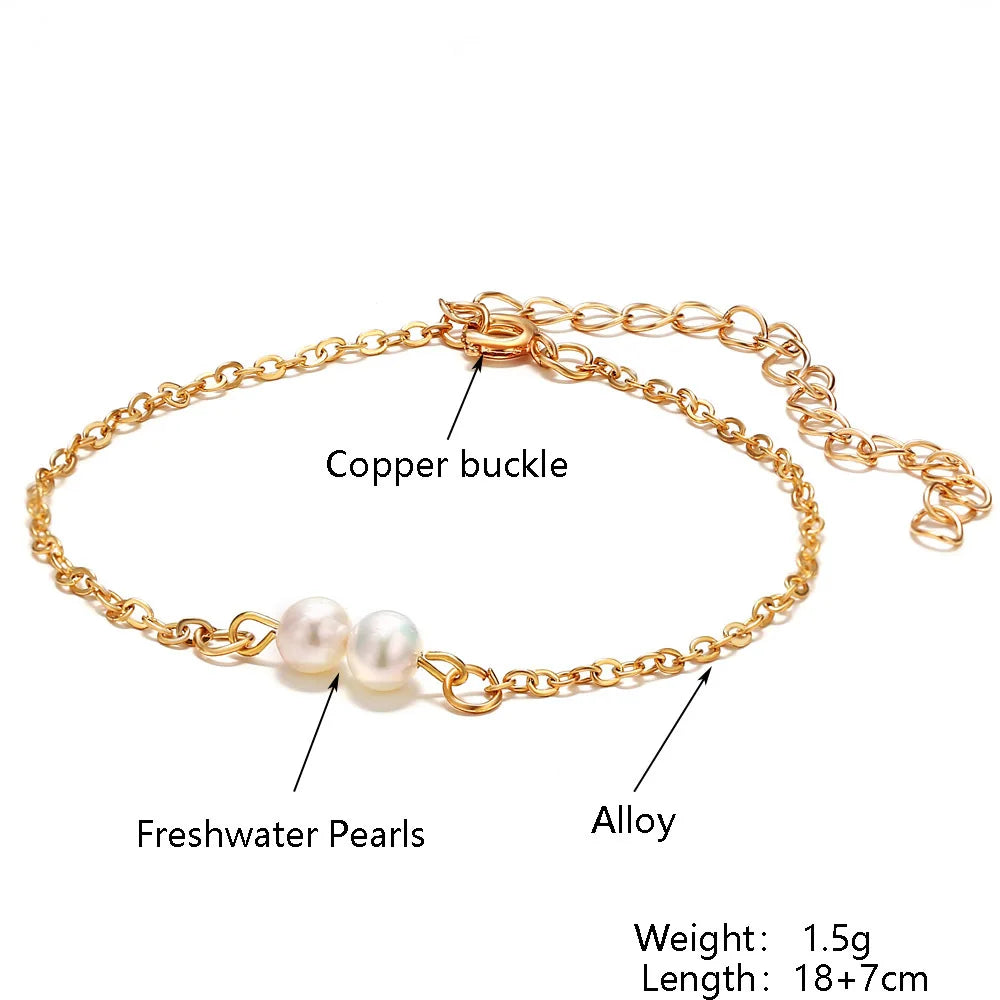 Pearls Bracelet Women Short Chain Hand Jewelry