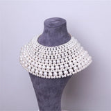 Chunky Statement Necklace for Women Collar Choker Beaded Necklace