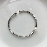 Pearls Stainless Steel Cuban Chain Bracelets Vintage Punk Double Layer