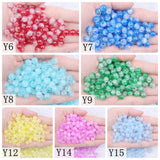 8mm 10mm 12mm Resin Round Pearls With Hole for Jewelry Accessories