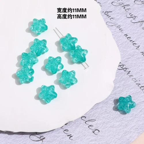 Popcorn Crystal Ice Five-pointed Star Beads DIY Jewelry
