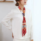 Silk Temperament Tied Hair Streamer Wild Small Scarf Tied Bag