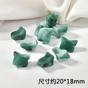 Resin Spray Skin Smudge Straight Hole Earrings Material