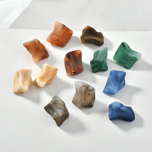 Resin Spray Skin Smudge Straight Hole Earrings Material