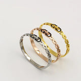 Double D Bracelet Titanium Steel Spring Open Bracelet
