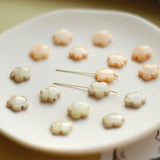 Marble Ring Texture Resin Flower Beads for DIY Earrings