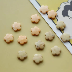 Marble Ring Texture Resin Flower Beads for DIY Earrings