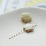 Marble Ring Texture Resin Flower Beads for DIY Earrings