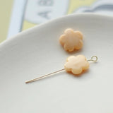 Marble Ring Texture Resin Flower Beads for DIY Earrings