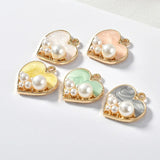 Geometric Heart Shape Alloy Charms for DIY Jewelry Necklace/Earrings