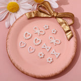 Pearl Garland Love Bow Knot Patch DIY Earrings Jewelry