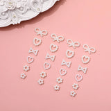 Pearl Garland Love Bow Knot Patch DIY Earrings Jewelry