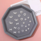 Pearl Garland Love Bow Knot Patch DIY Earrings Jewelry
