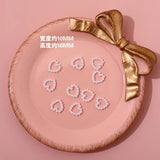 Pearl Garland Love Bow Knot Patch DIY Earrings Jewelry