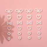 Pearl Garland Love Bow Knot Patch DIY Earrings Jewelry