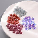 Czech Ryukyu Glass 8mm Plum Flower Vintage Glass Flower DIY Hairpin