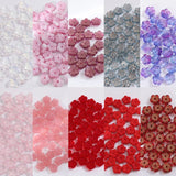 Czech Ryukyu Glass 8mm Plum Flower Vintage Glass Flower DIY Hairpin