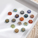Czech Glass Plum Flower Beads DIY Jewelry 2pcs