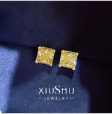 High Carbon Yellow Diamond Celebrity Earrings