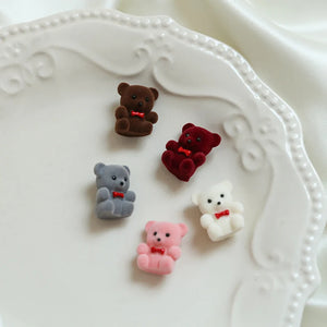 Velvet Bear Fun Pendant DIY Jewelry Earring Bag Accessories