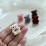 Velvet Bear Fun Pendant DIY Jewelry Earring Bag Accessories