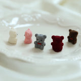 Velvet Bear Fun Pendant DIY Jewelry Earring Bag Accessories
