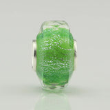 Green Charm Beads 925 Sterling Silver European Bracelet Women Beads
