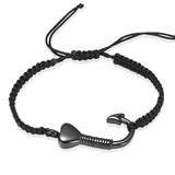 Imrsanl Fish Hook Cremation Bracelet for Ashes Stainless Steel