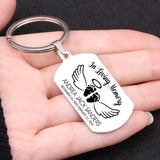 Memorial Keychain Personalized Stainless Steel Miscarriage Gift