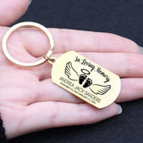 Memorial Keychain Personalized Stainless Steel Miscarriage Gift