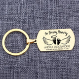 Memorial Keychain Personalized Stainless Steel Miscarriage Gift