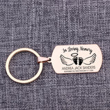 Memorial Keychain Personalized Stainless Steel Miscarriage Gift