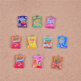 Resin Potato Chips Charms Snacks DIY Craft for Earring Key Chains Jewelry