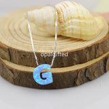 Wholesale 9*10mm Synthetic Opal Letter G Necklace