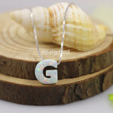 Wholesale 9*10mm Synthetic Opal Letter G Necklace