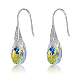 Melodi 925 Silver Drop Earrings with Austrian Crystal for Women