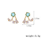 Designer's 5-Pointed Star Zircon Pearl Earrings