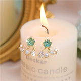 Designer's 5-Pointed Star Zircon Pearl Earrings